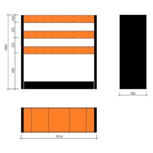 Modulo a vasche 1014x360x1000h