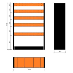 Modulo a vasche 1014x360x1500h